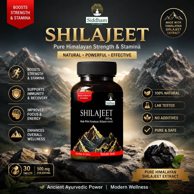 Shilajeet Tablets, 500 mg, Himalayan Extract, 30 Tablets